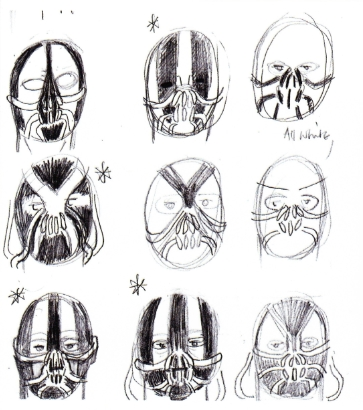 Illustration for article titled Revealed: Bane Sketches and A Deleted Scene Script Page from Dark Knight Rises
